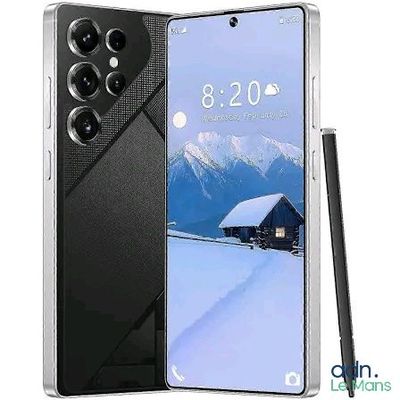 l'arrière d'un téléphone noir, avec un stylo à côté