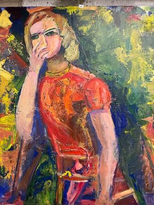 Portrait de femme Huile sur toile