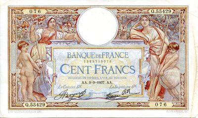 France. 100 Francs Merson (F. 25/01.