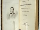 an open book with a picture of a man in a suit on it