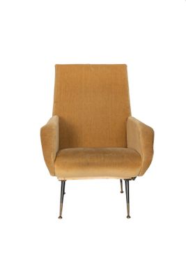 a chair that is sitting on a white surface