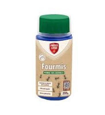un flacon de poudre anti-insectes Fourmiss