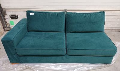 Module canapé fixe CALIFORNIA , accoudoir à gauche, en velou…