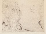 an image of a drawing of a man standing on the edge of a cliff