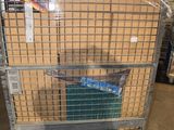 a cart with a lot of boxes on it in a warehouse