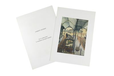 deux cartes sur lesquelles figure l'image d'une gare