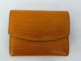 louis vuitton orange epi leather card case