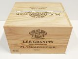 a wooden box that has a label on it