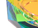 a close up picture of a piece of colored glass