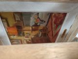 a picture of a painting on the wall of a room