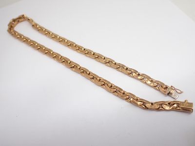 Collier en or, poids 25,5 gr, long 43,5 cm (chocs) - Photo 1