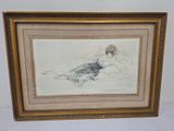 une image représentant le dessin d'une femme allongée sur le ventre