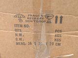 a cardboard box that has some items inside of it