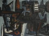 an image of a painting of various objects on a table