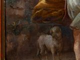 an image of a painting of an angel with a sheep