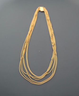 UNOAERRE Elégant collier en or jaune 18K 750 millièmes compo…