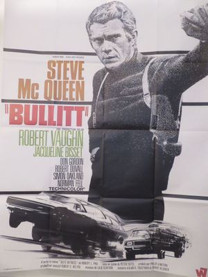 une affiche du film « Bullitt », avec Steve McQueen et Robert Vaughn