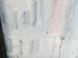 a picture of a painting of a cityscape on a wall