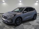 the new 2020 hyundai kona hybrid suv is shown in a showroom
