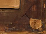 a piece of wood that has been cut in half