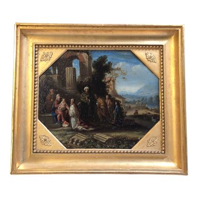 ECOLE FRANCAISE du XVIIIème L'adoration des mages