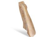 marble sculpture of a hand holding a piece of wood on a white background