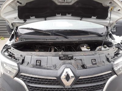 a car that has its hood open with the hood up