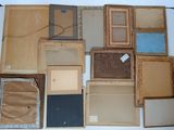 a box full of different types of cabinets and doors