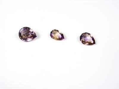 3 amétrines poire 15.20 cts 20.8x15.9x8.3 n°19491763