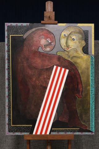 Bernadette LEPINOIS (1939-2017) « Composition aux personnages ». ...
