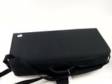 an image of a black bag with a strap on a white background