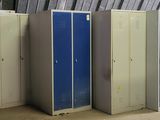 many lockers lined up in a row in a building
