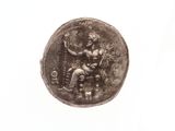 an image of a silver coin with a man on it