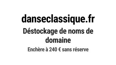 Nom de domaine danseclassique.fr.