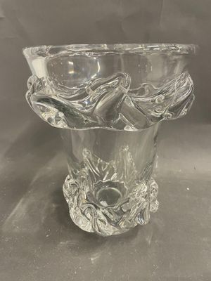 DAUM Nancy, grand vase en cristal de forme libre H : 31 cm - Photo 1