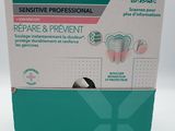 an empty box of elmex sensitive professional bandages on a white background