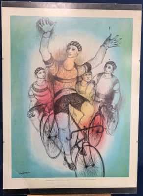 Jean Camberoque - affiche" les cyclistes"