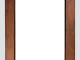 a wooden picture frame with a white background