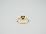 a gold ring with a single stone in the middle