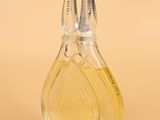 a bottle of perfume with a spoon sticking out of it