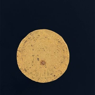 an image of a gold coin on a black background