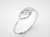 a white gold ring with a marquis shaped diamond