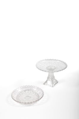 two plates that are sitting next to each other on a table