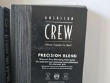 two boxes of american crew precision blends on a table