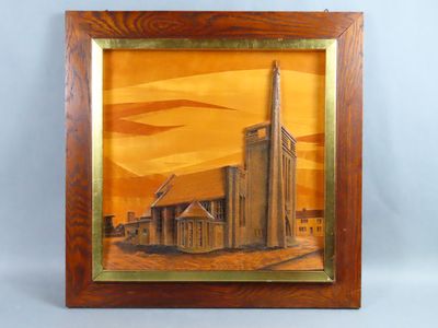 R THIAM (XXe siècle). L'église d'Aumetz, souvenir de 1973.