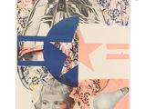an image of a collage of a woman with a bird on her head