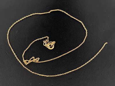 Débris de chaine de or jaune 750 millièmes à maille forçat. Poids brut - Photo 1