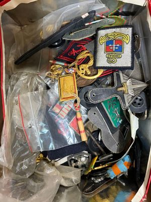 a bag full of assorted items that are in it