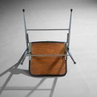 Suite de cinq chaises pliantes, les montants en acier chromé… (photo 6)