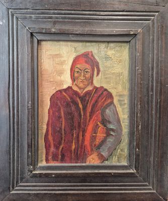 Travail du XXe siècle Portrait d'homme, dans le goût du XVe …